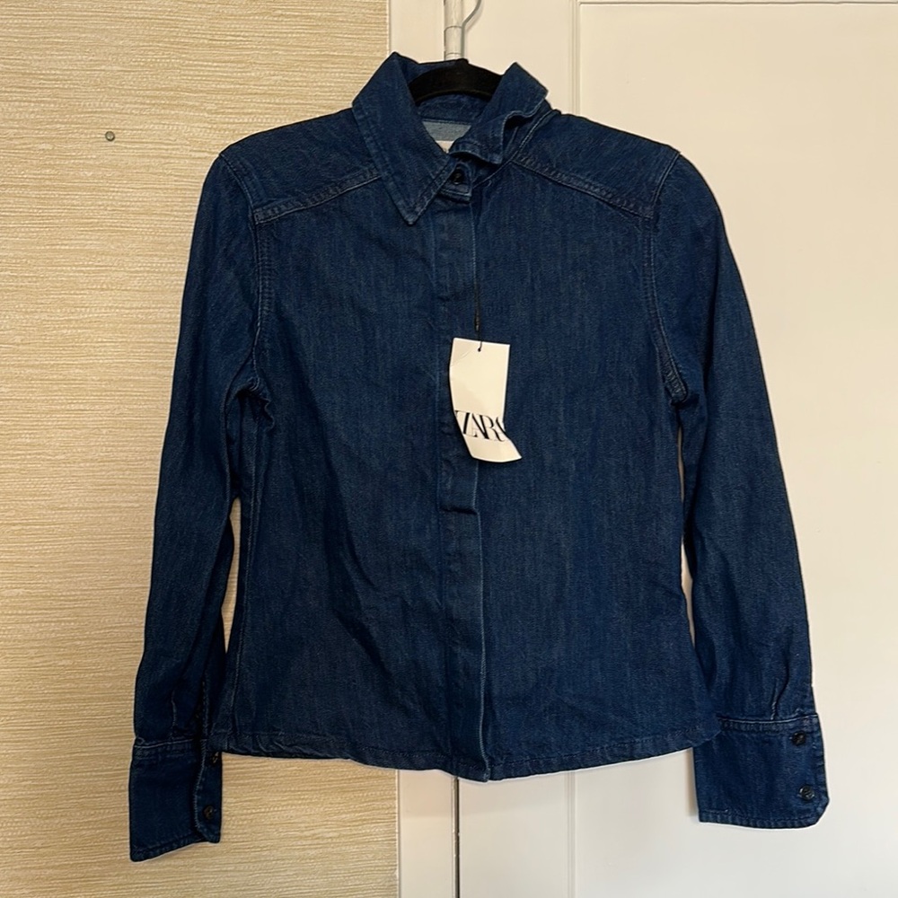 Zara button up Denim Shirt